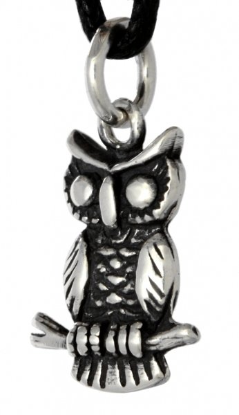 Kettenanhänger Eule Mira Silber