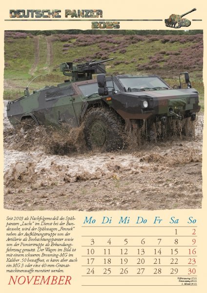 Kalender - Deutsche Panzer 2025