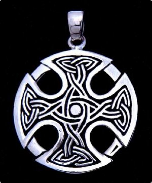 Silberamulett Celtic Cross groß