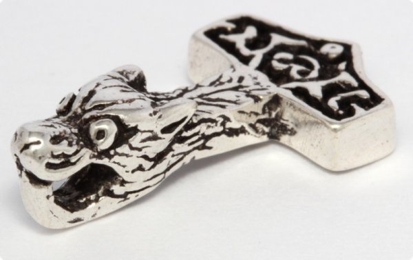 Anhänger Wolfshammer Viking Silber