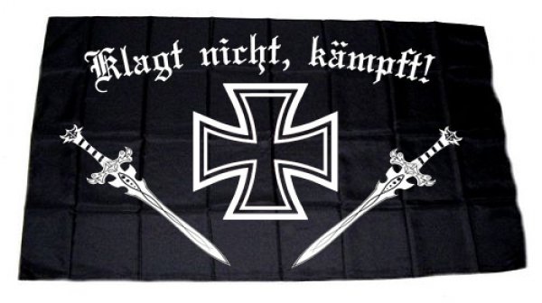 Flagge Eisernes Kreuz - klagt nicht kämpft